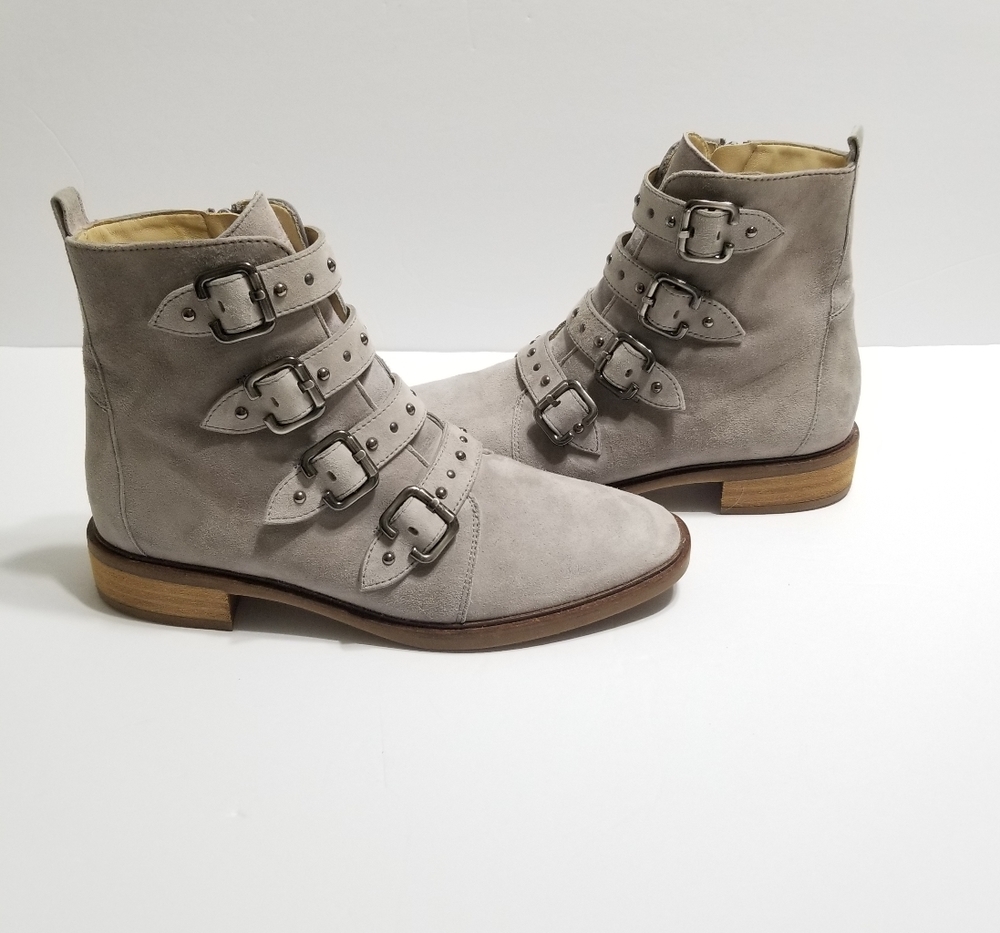 PAUL GREEN Buckle Moto Sahara Suede Anne Boots/Booties Us 7 UK 4.5